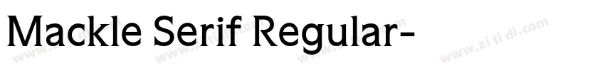 Mackle Serif Regular字体转换